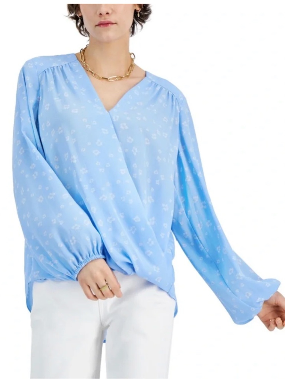 I.N.C. International Concepts Surplice Blouse Size: XXL